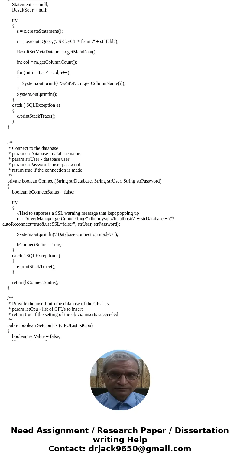 Create a JAVA program that performs file IO and database interaction via SQL. The program needs to read data from the provided file: \
