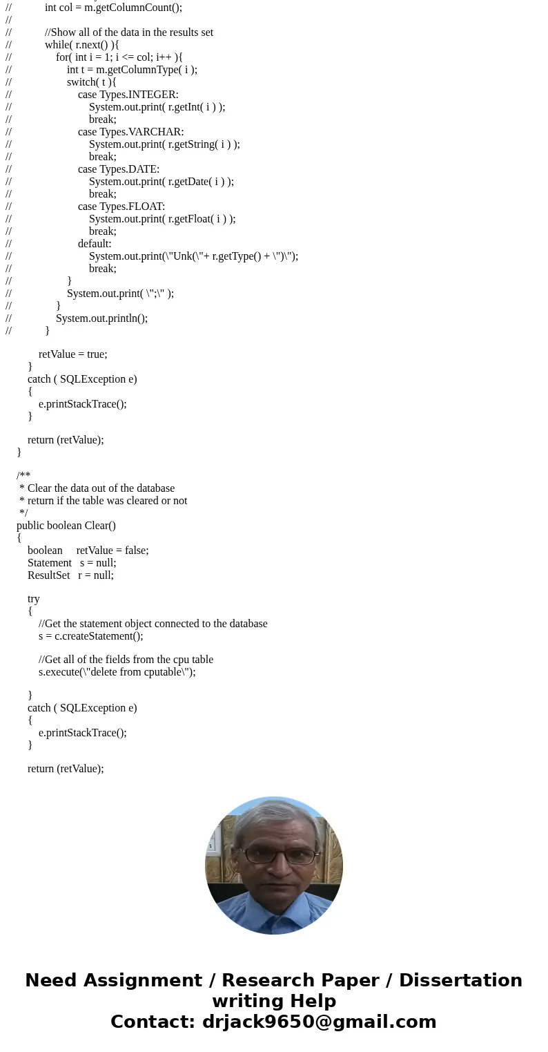 Create a JAVA program that performs file IO and database interaction via SQL. The program needs to read data from the provided file: \