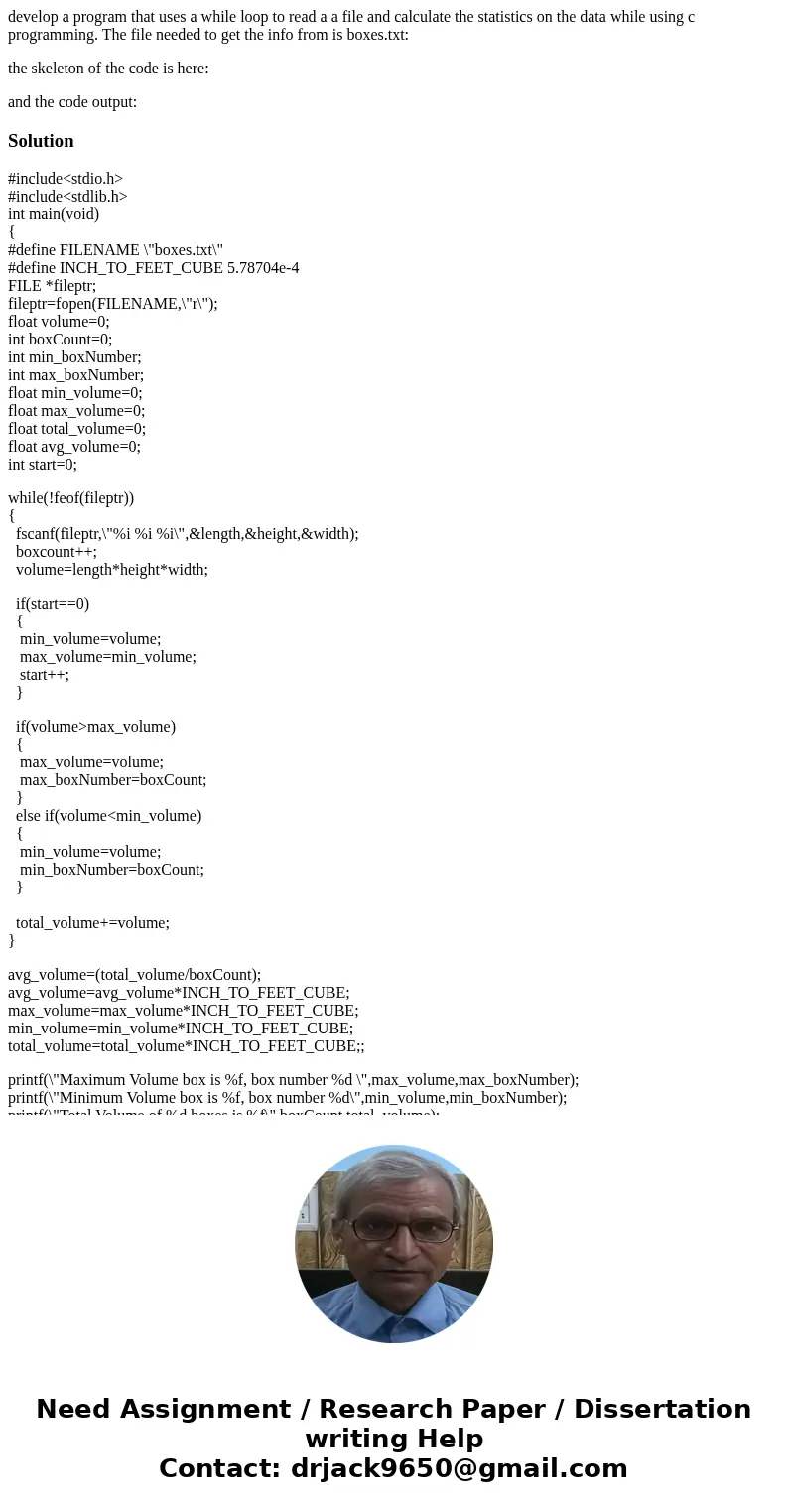 develop a program that uses a while loop to read a a file and calculate the statistics on the data while using c programming. The file needed to get the info fr develop a program that uses a while loop to read a a file and calculate the statistics on the data while using c programming. The file needed to get the info fr