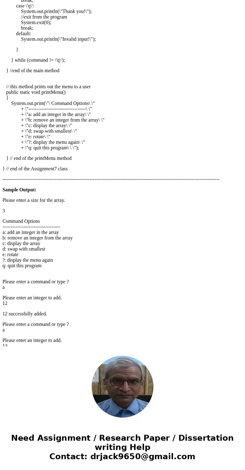  each) b) for (int i- 5: i 0 i--) ali ali 1 c) for (int i - 0: i _ 0; i--2) { a[i] . a[i + 1); } main method in this class). A class Collection has an array of 