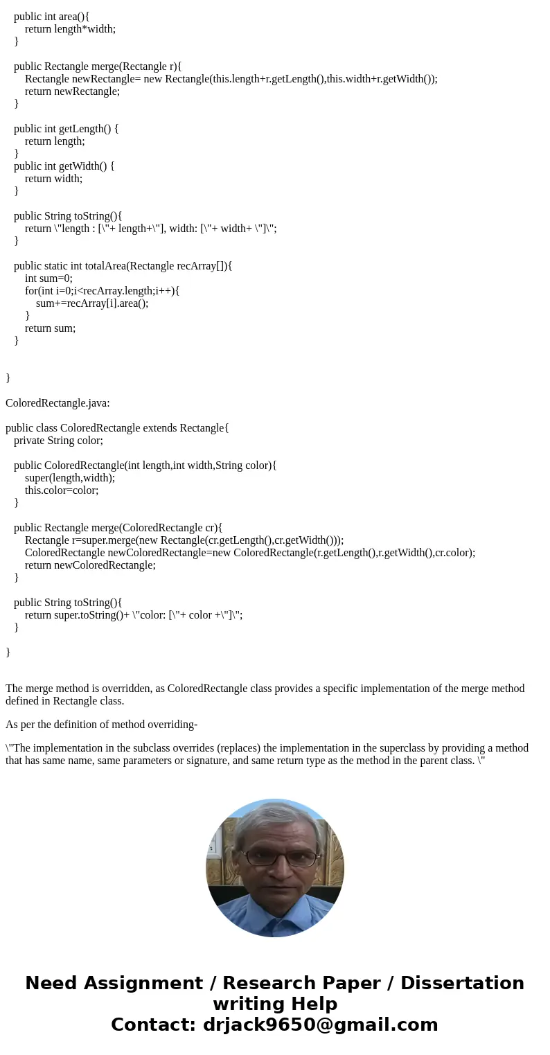 . For this problem, you will implement a complete class called Rectangle which represents a rectangle. Here are the specifications: Instance Variables: The clas . For this problem, you will implement a complete class called Rectangle which represents a rectangle. Here are the specifications: Instance Variables: The clas