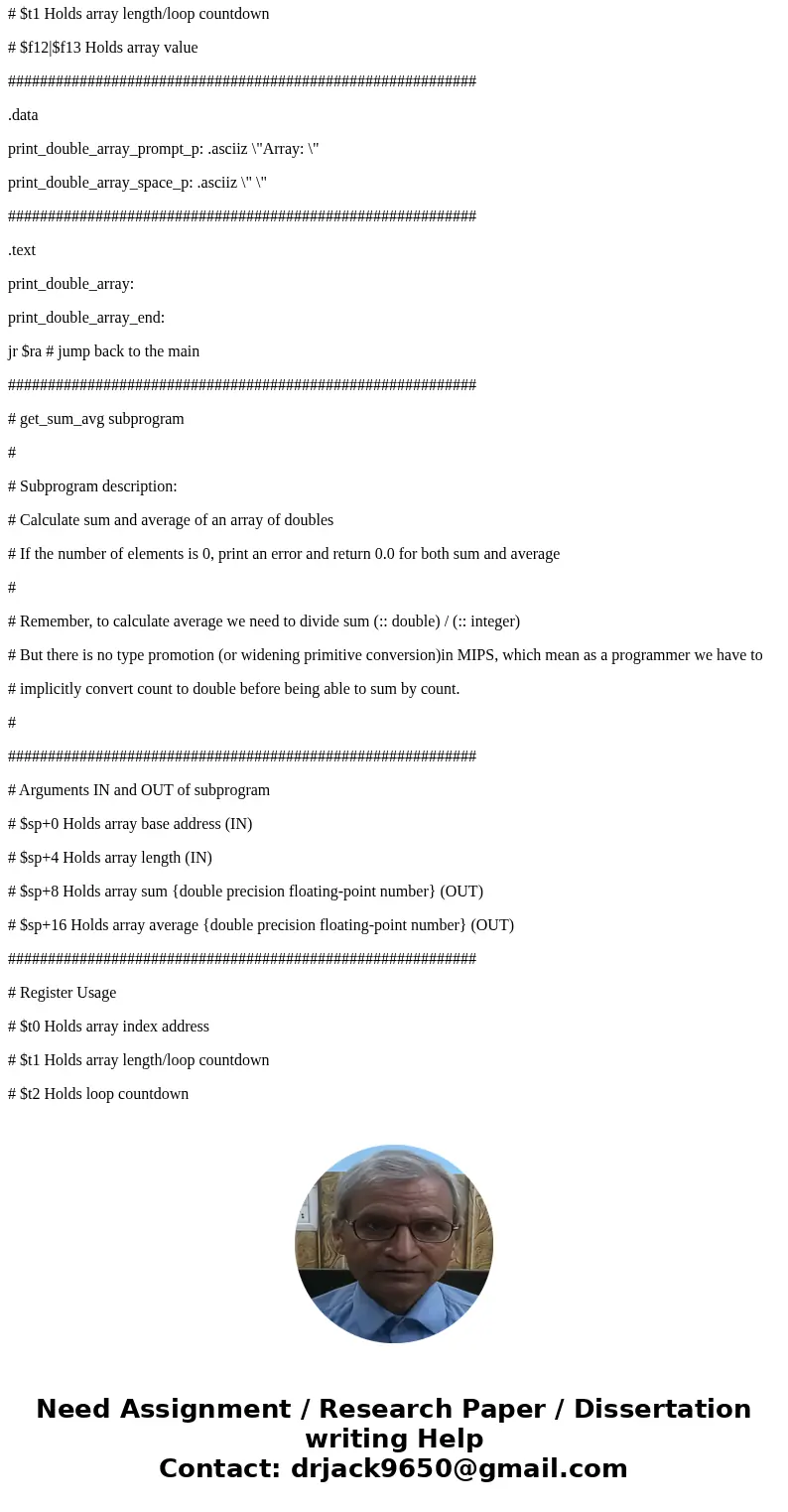 ########################################################### # Lab 10 - Floating-point # # Name: # Date: # # Description: # ask the user for an array length, and ########################################################### # Lab 10 - Floating-point # # Name: # Date: # # Description: # ask the user for an array length, and