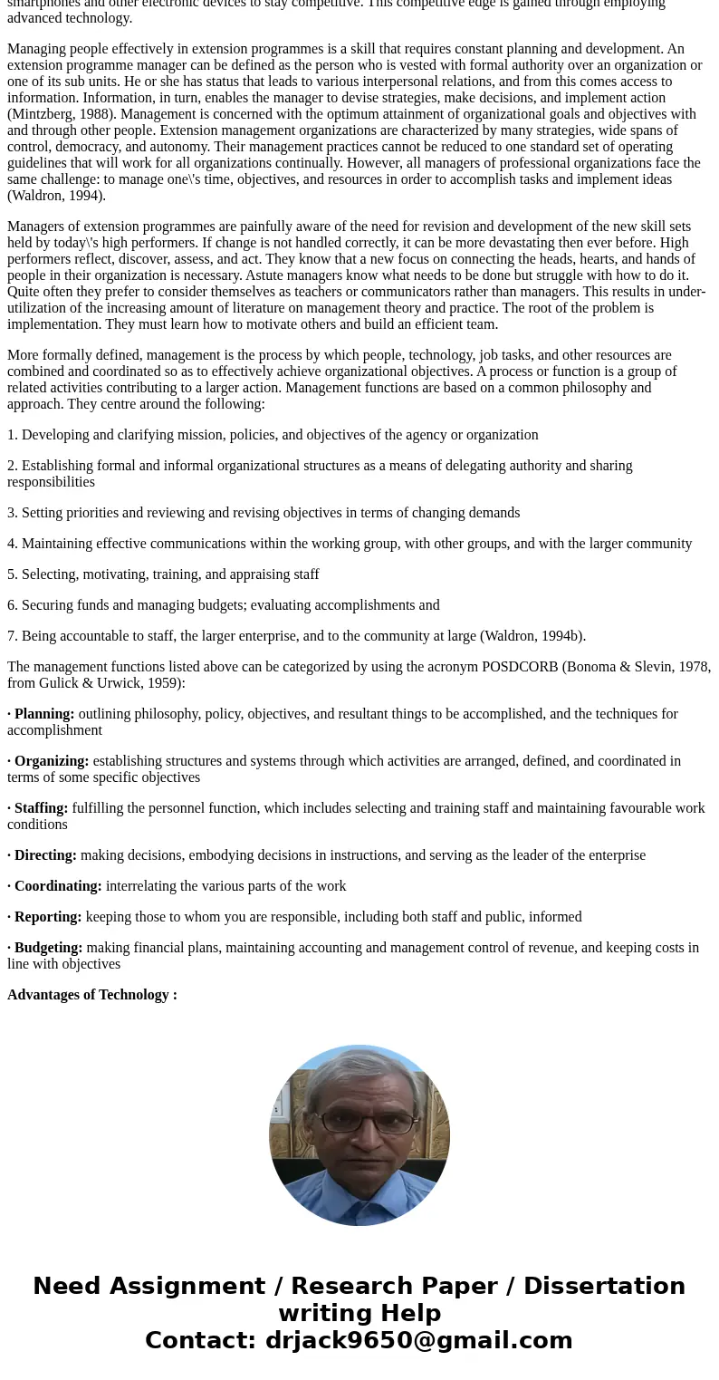 Mechanical Engineer A technology that had being since the last 3 years and then which might need some modifications or improvenment for better use? Follow the p