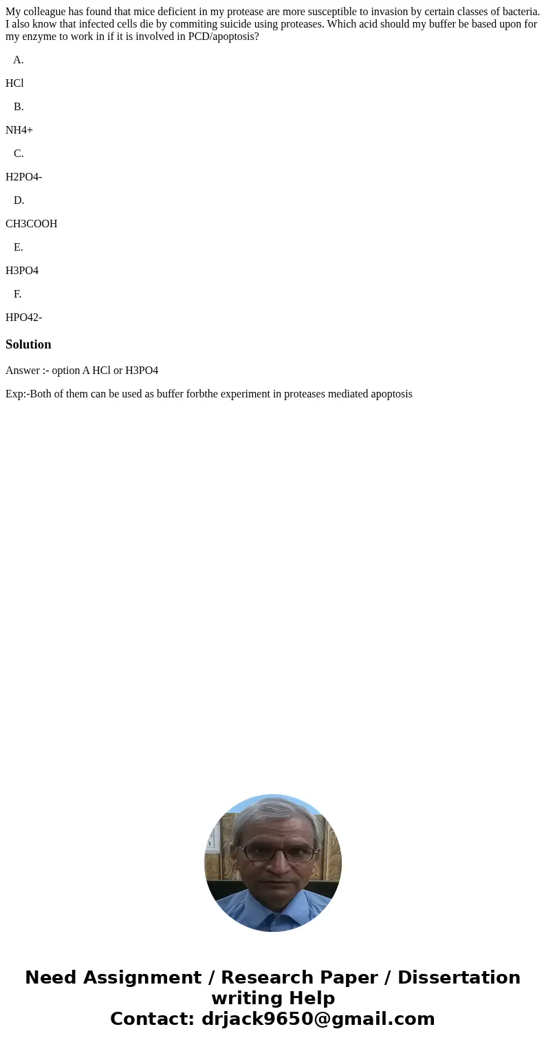 My colleague has found that mice deficient in my protease are more susceptible to invasion by certain classes of bacteria. I also know that infected cells die b