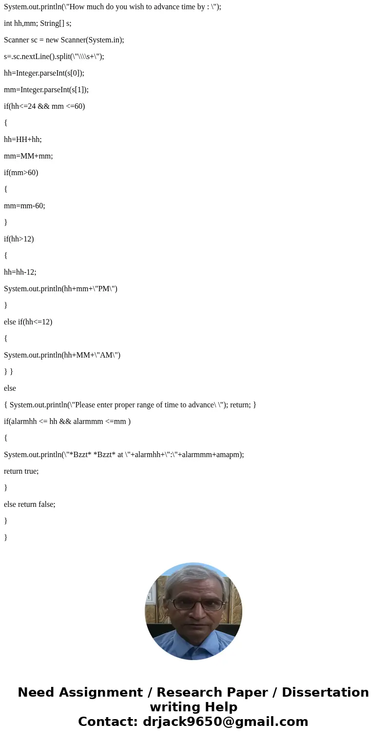 Needs to be coded in Java : part 1: Make a class to simulate a 12-hour clock (unfortunately you must name this your UMN ID rather than “Clock”). For this class, Needs to be coded in Java : part 1: Make a class to simulate a 12-hour clock (unfortunately you must name this your UMN ID rather than “Clock”). For this class,