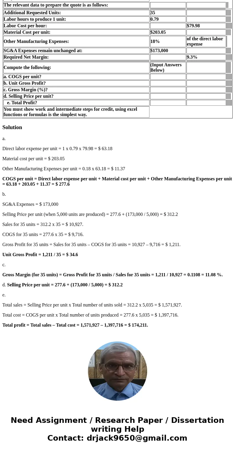  Problem 3 Fox Co. Fox Corp. has been asked to quote a sales price for additional units of its product. These additional products are above its typical monthly 
