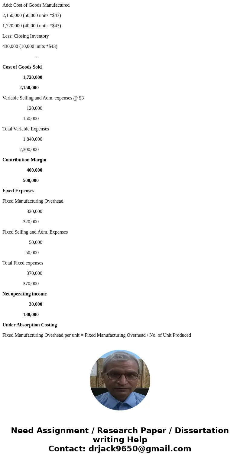Walsh Company manufactures and sells one product. The following information pertains to each of the company’s first two years of operations: Variable costs per 