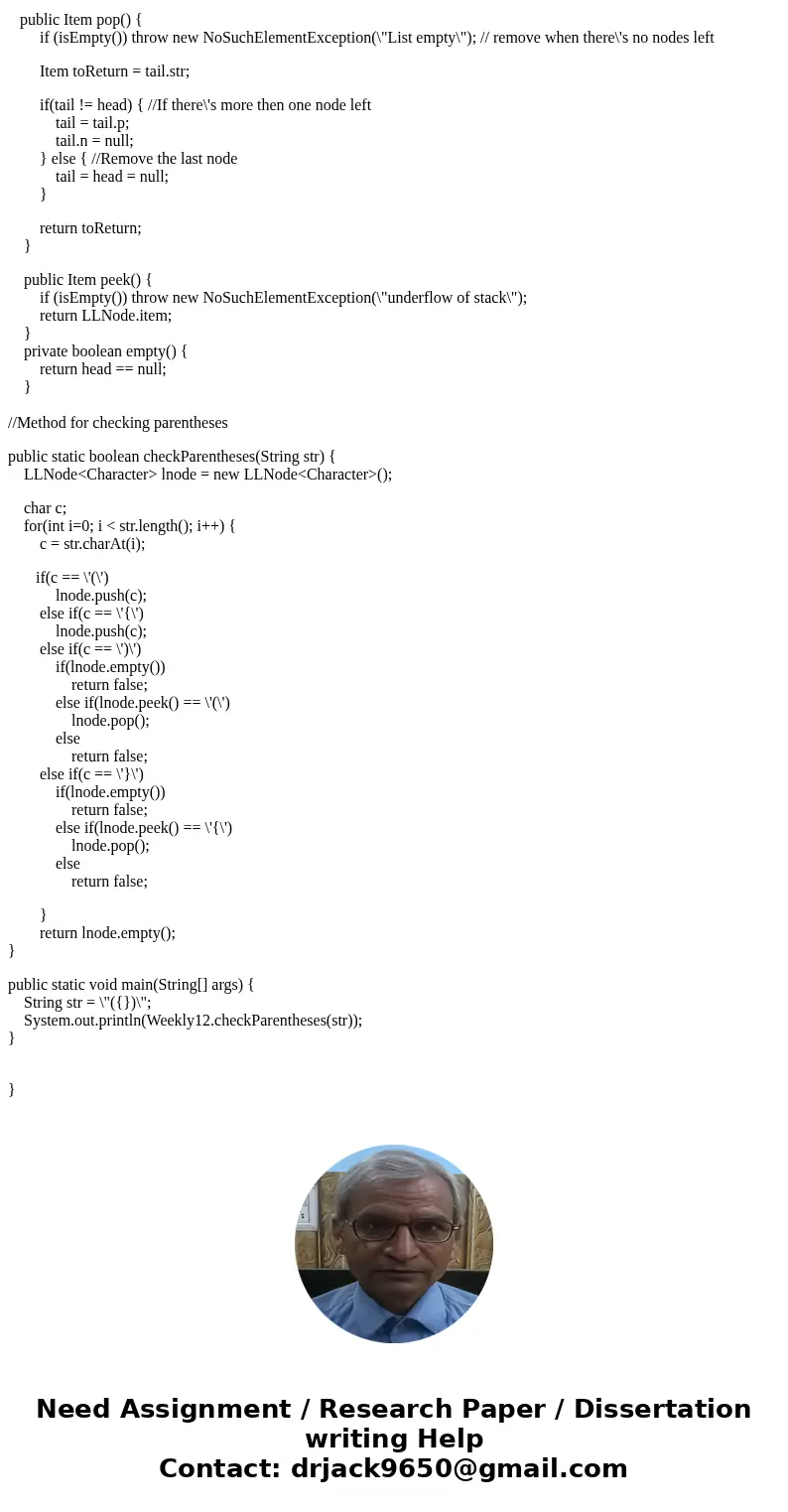 1) Define a Stack ADT named CharStack.java, and use a linkedList to implement the ADT. The Stack ADT should have only one data member: LLNode top; (LLNode is pr 1) Define a Stack ADT named CharStack.java, and use a linkedList to implement the ADT. The Stack ADT should have only one data member: LLNode top; (LLNode is pr