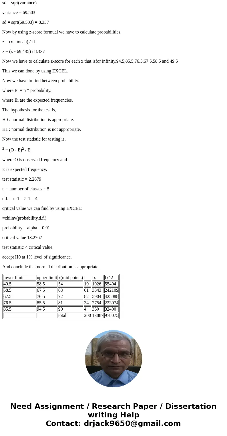 1) Find the expected frequencies 2) FInd the critical values and identify the rejection regions 3) Find the chi-square test statistic 4) Decide whether to rejec