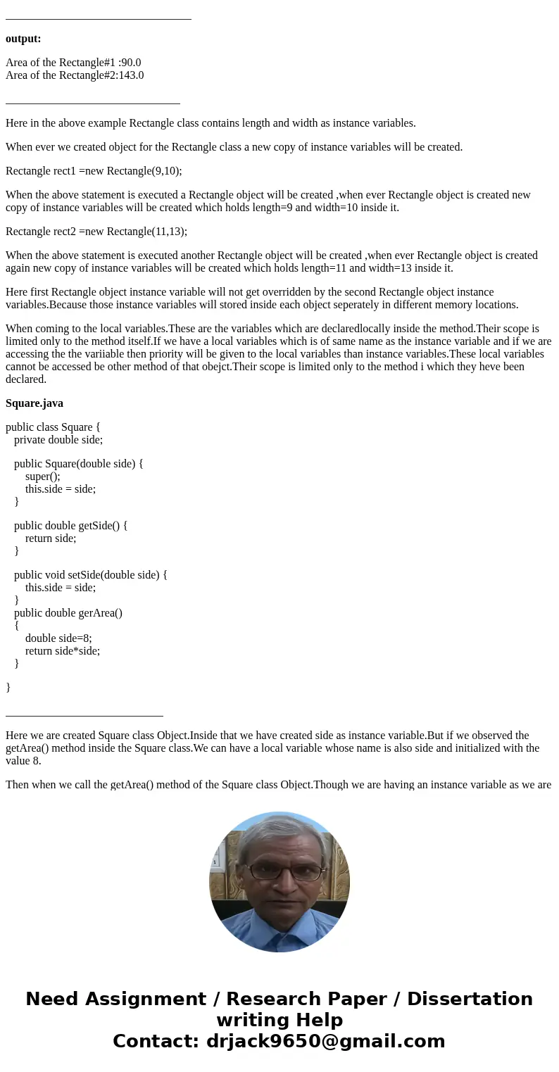 1.what is the difference between a instance variable and an local variable.Explain clearly and give an example. 2.what is the difference between call-by-vale an