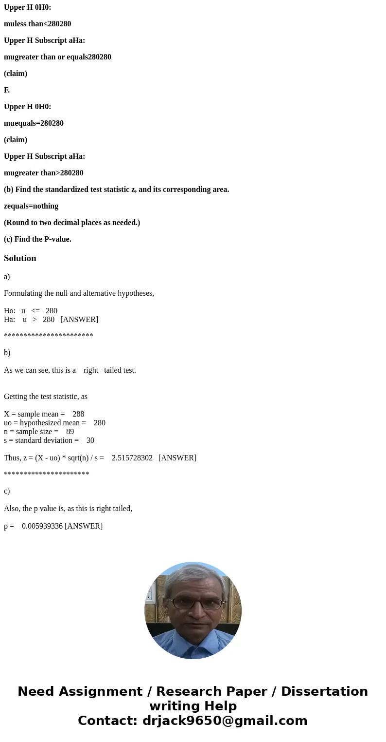 7- A random sample of 8989 eighth grade students\' scores on a national mathematics assessment test has a mean score of 288288. This test result prompts a state 7- A random sample of 8989 eighth grade students\' scores on a national mathematics assessment test has a mean score of 288288. This test result prompts a state