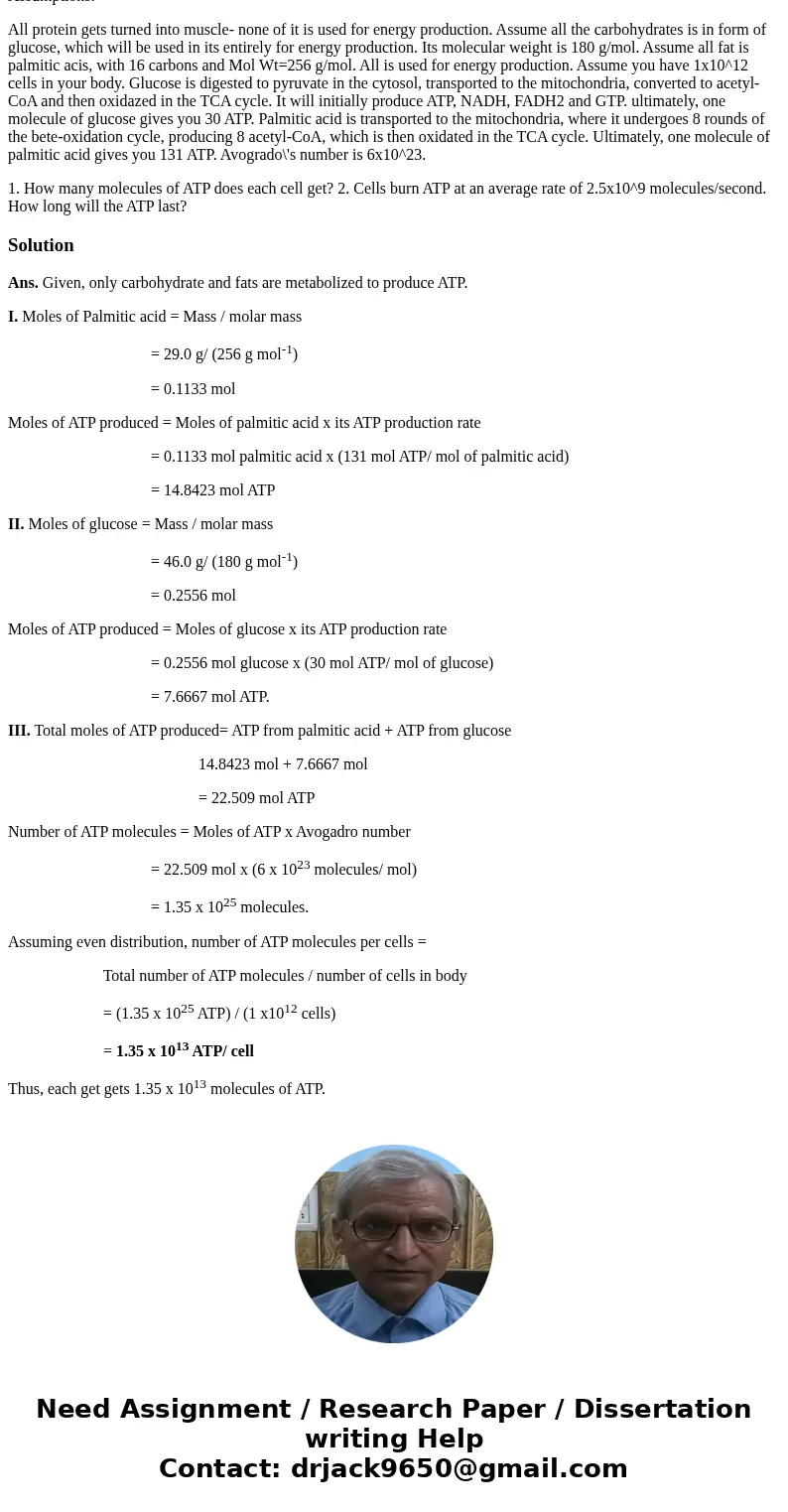 A big mac hamburger has 25g of protein, 29g of fat, and 46g of carbohydrates(sugar). Let\'s figure out how much ATP each cell in our boy will get from this? ple A big mac hamburger has 25g of protein, 29g of fat, and 46g of carbohydrates(sugar). Let\'s figure out how much ATP each cell in our boy will get from this? ple