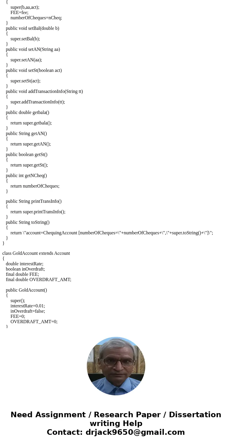 Assignment 2: In this assignment we will focus on inheritance and testing. Continuing from the ATM application in Assignment 1 we will build an inheritance stru Assignment 2: In this assignment we will focus on inheritance and testing. Continuing from the ATM application in Assignment 1 we will build an inheritance stru