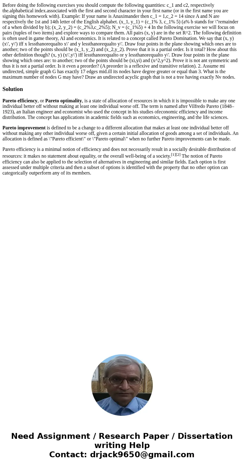  Before doing the following exercises you should compute the following quantities: c_1 and c2, respectively the.alphabetical index.associated with the first and