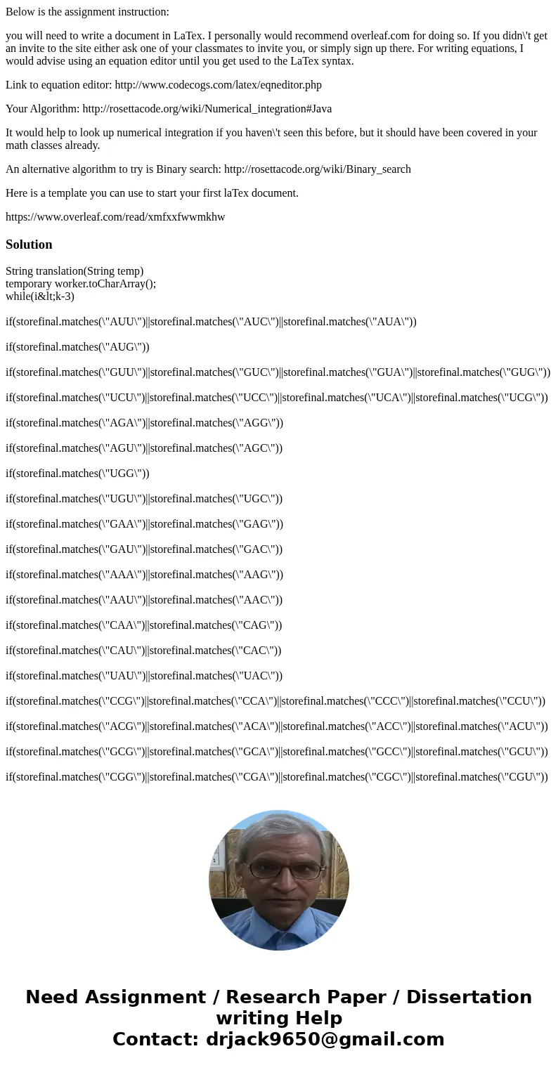 Below is the assignment instruction: you will need to write a document in LaTex. I personally would recommend overleaf.com for doing so. If you didn\'t get an i Below is the assignment instruction: you will need to write a document in LaTex. I personally would recommend overleaf.com for doing so. If you didn\'t get an i