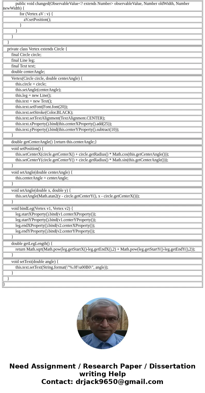 Create a java project that: - Draw a circle with three random initial points on the circle. - Link the points to form a triangle. - Print the angles values in t Create a java project that: - Draw a circle with three random initial points on the circle. - Link the points to form a triangle. - Print the angles values in t