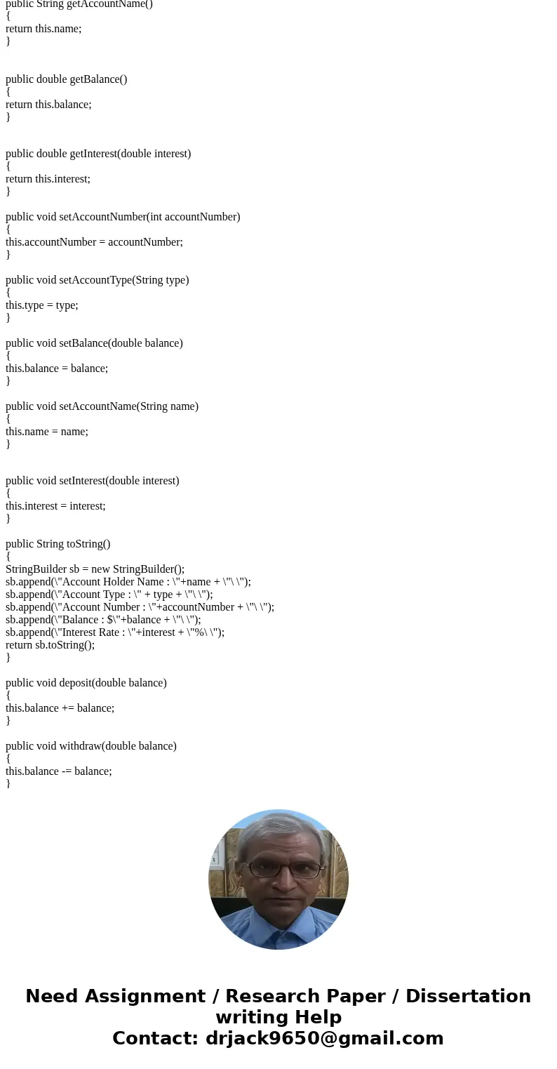 Define the class bankAccount to implement the basic properties of a bank account. An object of this class should store the following data: Account holder’s name