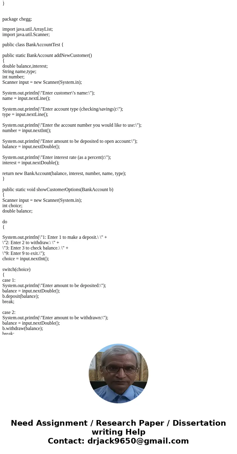 Define the class bankAccount to implement the basic properties of a bank account. An object of this class should store the following data: Account holder’s name