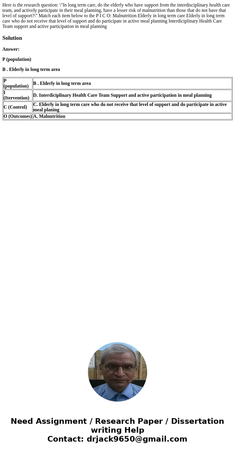 Here is the research question: \  Here is the research question: \