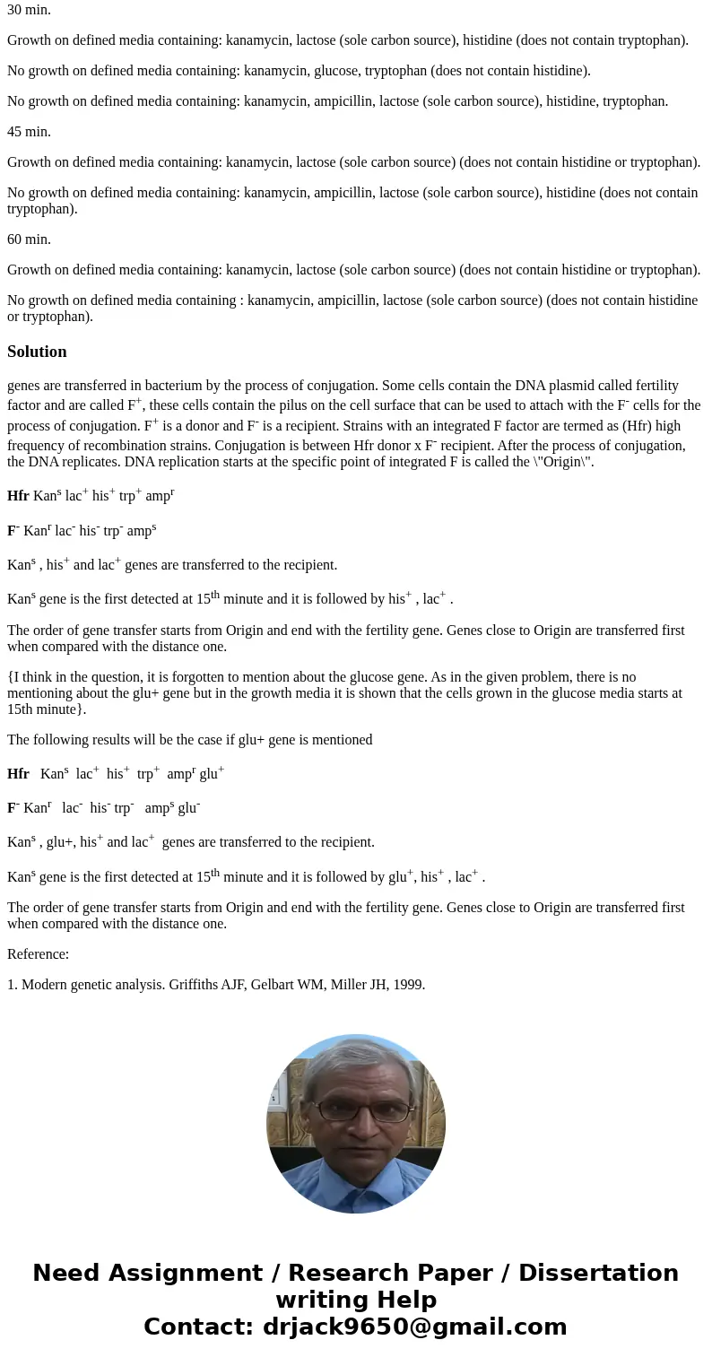 Hfr Mapping Problem An Hfr E. coli contains the following genetic traits: kans, lac+ , his+ , trp+ , ampr . It is mated with a recipient E. coli that contains t Hfr Mapping Problem An Hfr E. coli contains the following genetic traits: kans, lac+ , his+ , trp+ , ampr . It is mated with a recipient E. coli that contains t