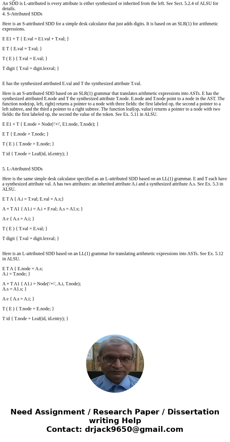 How can we use a given attribute grammar to compute the value of a given problem? please explain me with a parse tree including the intrinsic, inherited and syn How can we use a given attribute grammar to compute the value of a given problem? please explain me with a parse tree including the intrinsic, inherited and syn