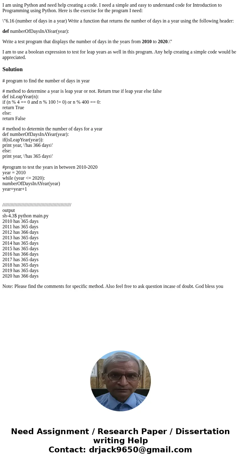 I am using Python and need help creating a code. I need a simple and easy to understand code for Introduction to Programming using Python. Here is the exercise 