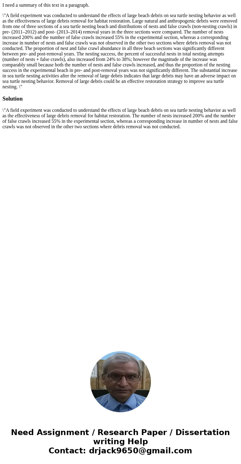 I need a summary of this text in a paragraph. \ I need a summary of this text in a paragraph. \