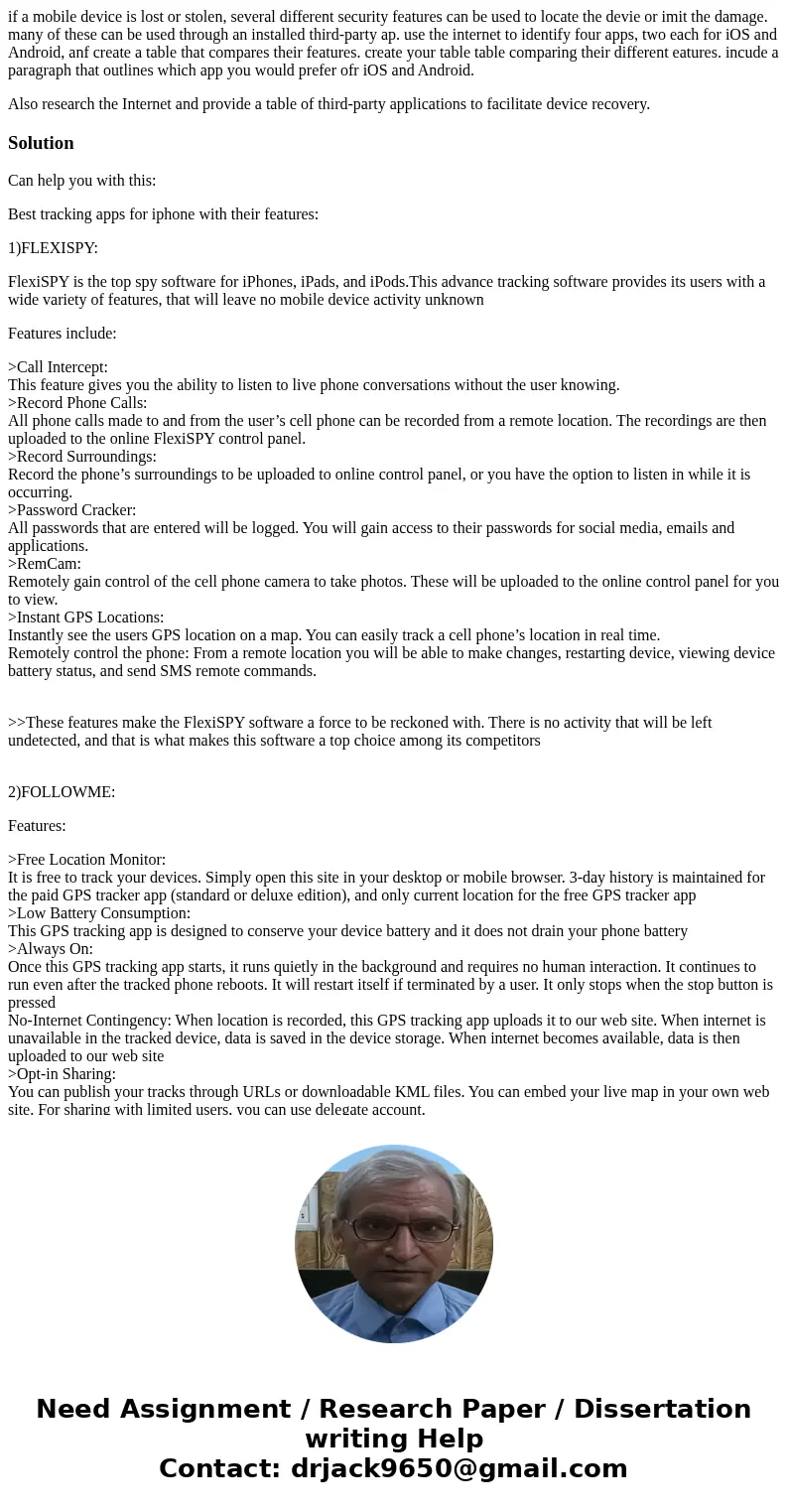 if a mobile device is lost or stolen, several different security features can be used to locate the devie or imit the damage. many of these can be used through  if a mobile device is lost or stolen, several different security features can be used to locate the devie or imit the damage. many of these can be used through