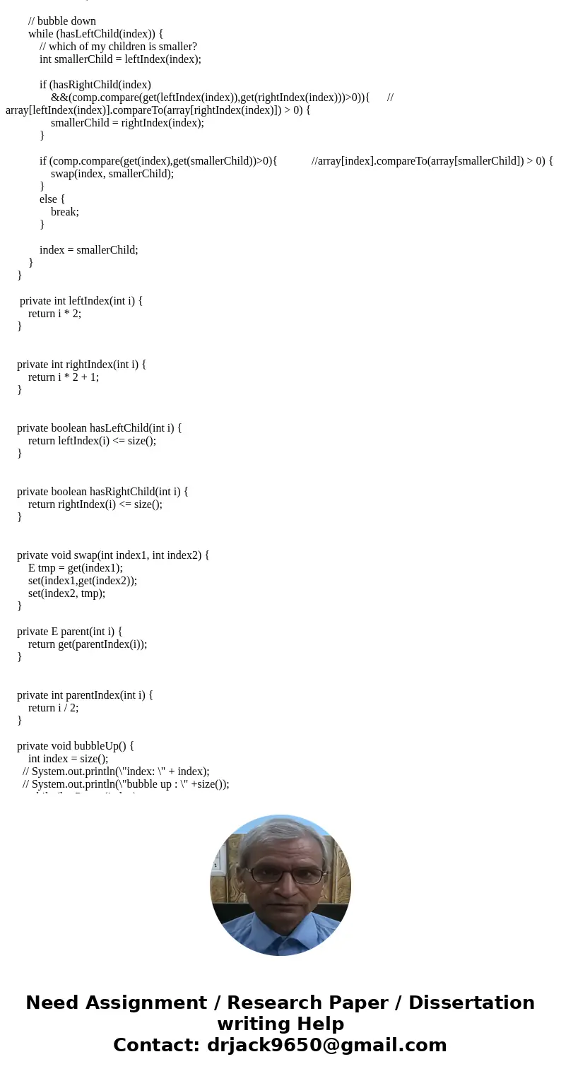 Listings for BinaryHeap.java and BinaryHeapTest.java are shown in the menu at left Everything in the BinaryHeap class has been written except the add and remove Listings for BinaryHeap.java and BinaryHeapTest.java are shown in the menu at left Everything in the BinaryHeap class has been written except the add and remove