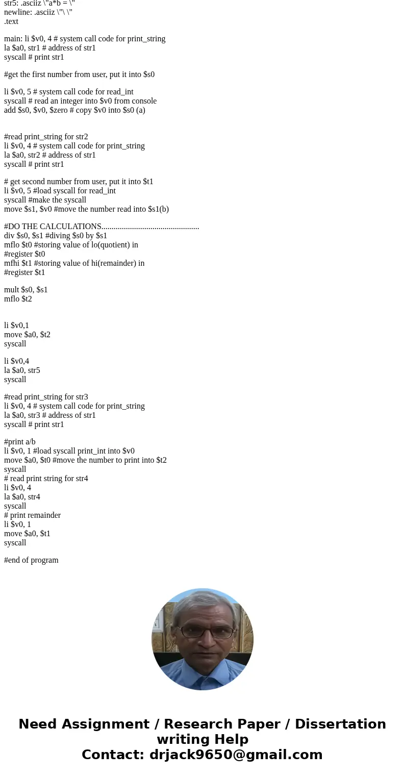 MIPS 1) The Factorial The factorial of a non-negative integer n, denoted by n!, is the product of all positive integers less than or equal to n. Enclosed is a s MIPS 1) The Factorial The factorial of a non-negative integer n, denoted by n!, is the product of all positive integers less than or equal to n. Enclosed is a s