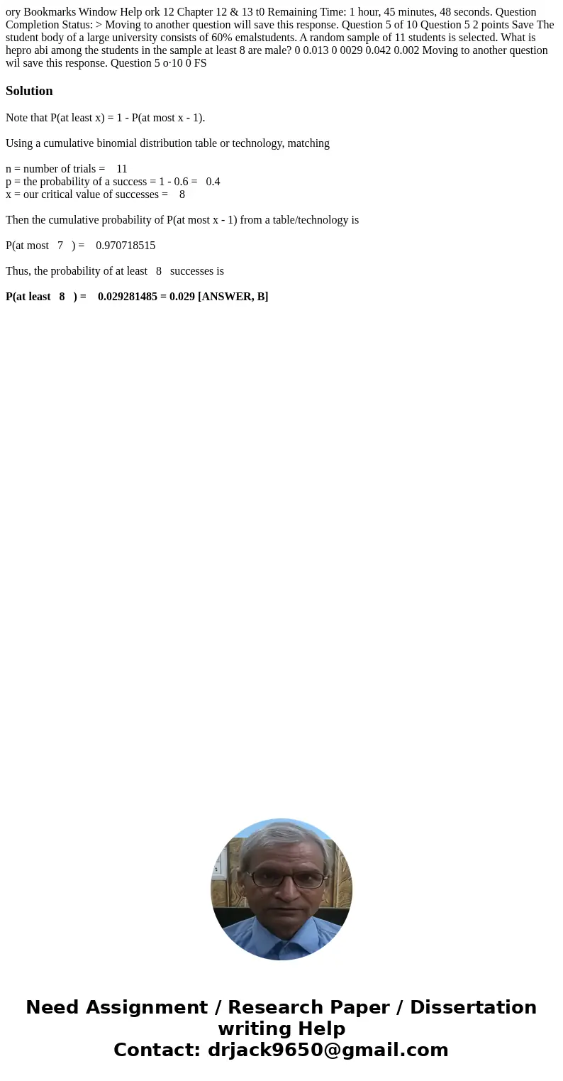 ory Bookmarks Window Help ork 12 Chapter 12 & 13 t0 Remaining Time: 1 hour, 45 minutes, 48 seconds. Question Completion Status: > Moving to another ques  ory Bookmarks Window Help ork 12 Chapter 12 & 13 t0 Remaining Time: 1 hour, 45 minutes, 48 seconds. Question Completion Status: > Moving to another ques