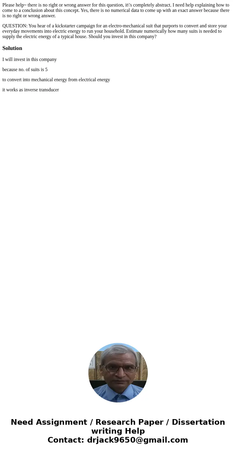 Please help~ there is no right or wrong answer for this question, it\'s completely abstract. I need help explaining how to come to a conclusion about this conce