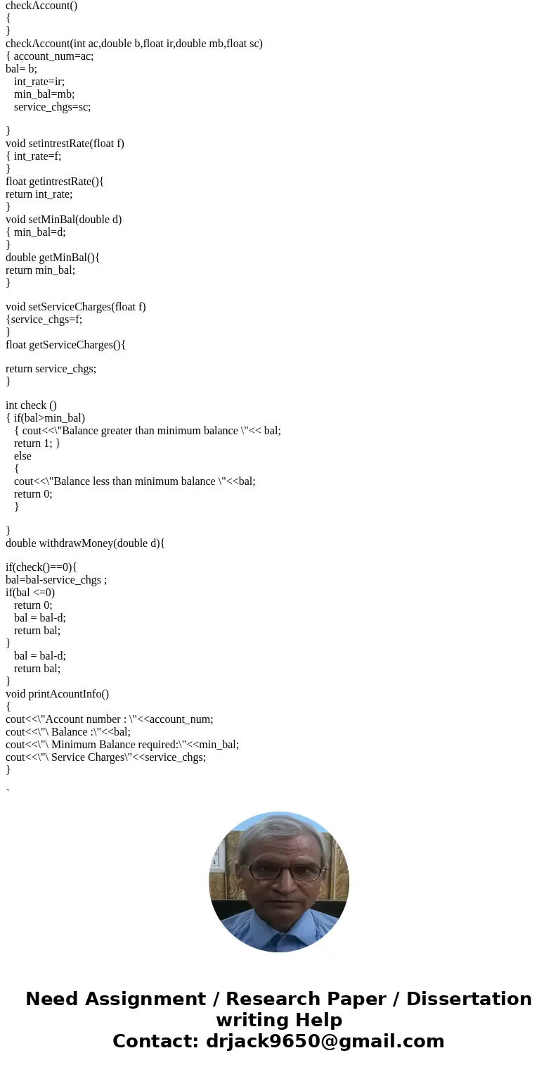 Please need help on following program using C++ language. Whichshould include header file, implementation file, and test program. Please provide seprate files. 