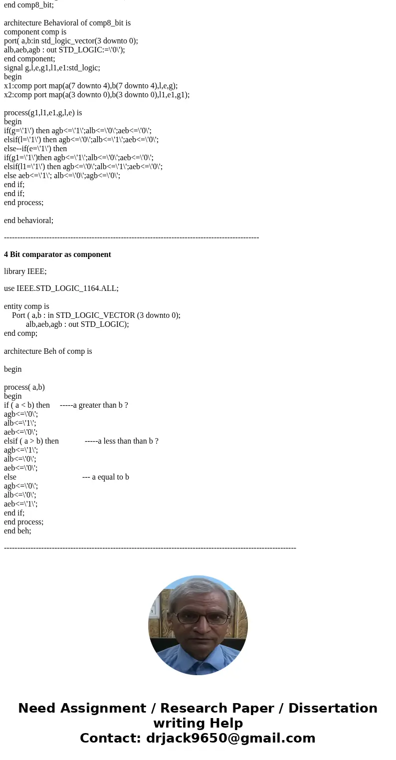 Solve the following Write a full VHDL code to implement an 8-bit Comparator. You must include a flow chart and the code must state clearly the key functional as Solve the following Write a full VHDL code to implement an 8-bit Comparator. You must include a flow chart and the code must state clearly the key functional as