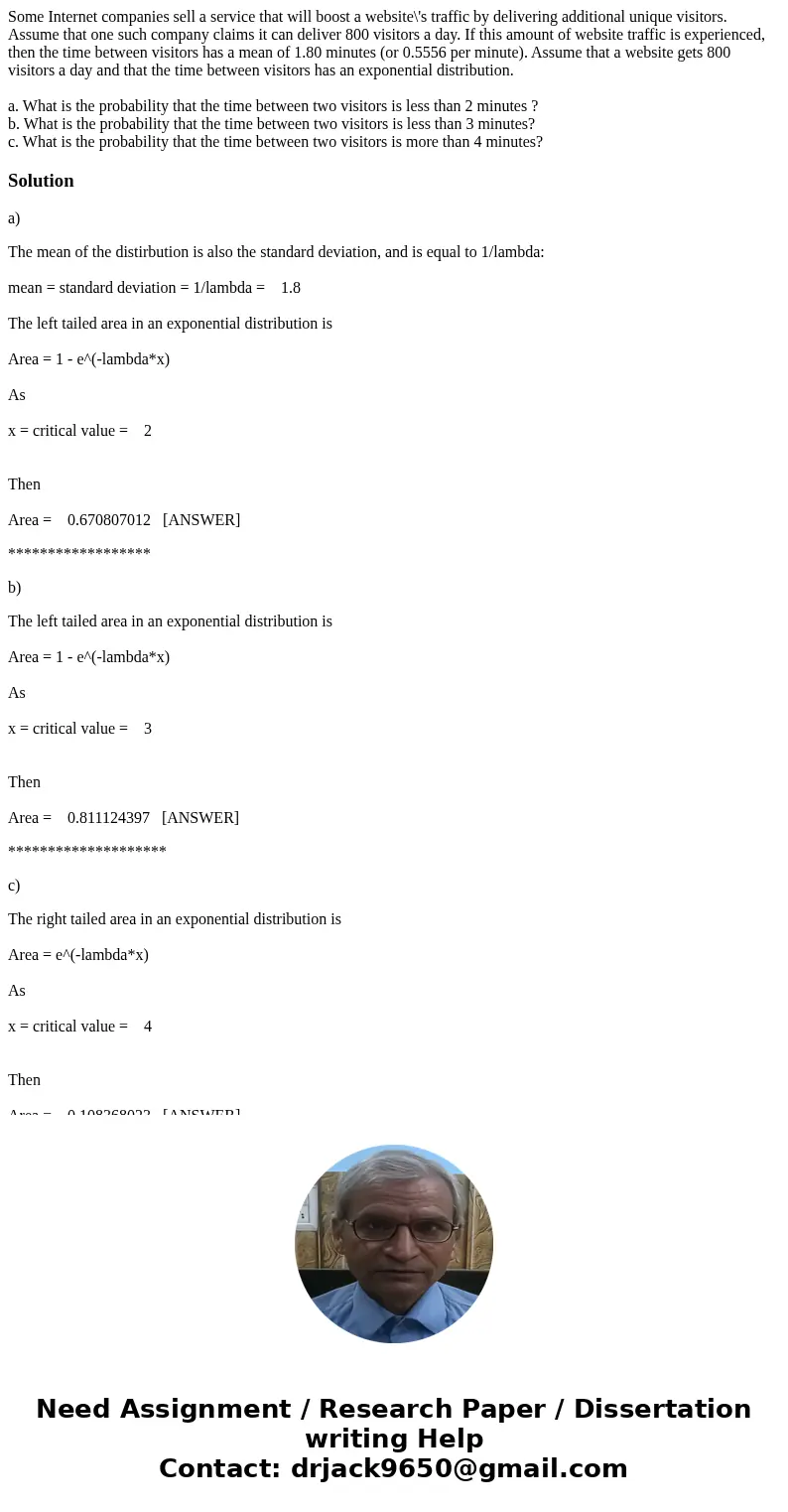 Some Internet companies sell a service that will boost a website\'s traffic by delivering additional unique visitors. Assume that one such company claims it can Some Internet companies sell a service that will boost a website\'s traffic by delivering additional unique visitors. Assume that one such company claims it can