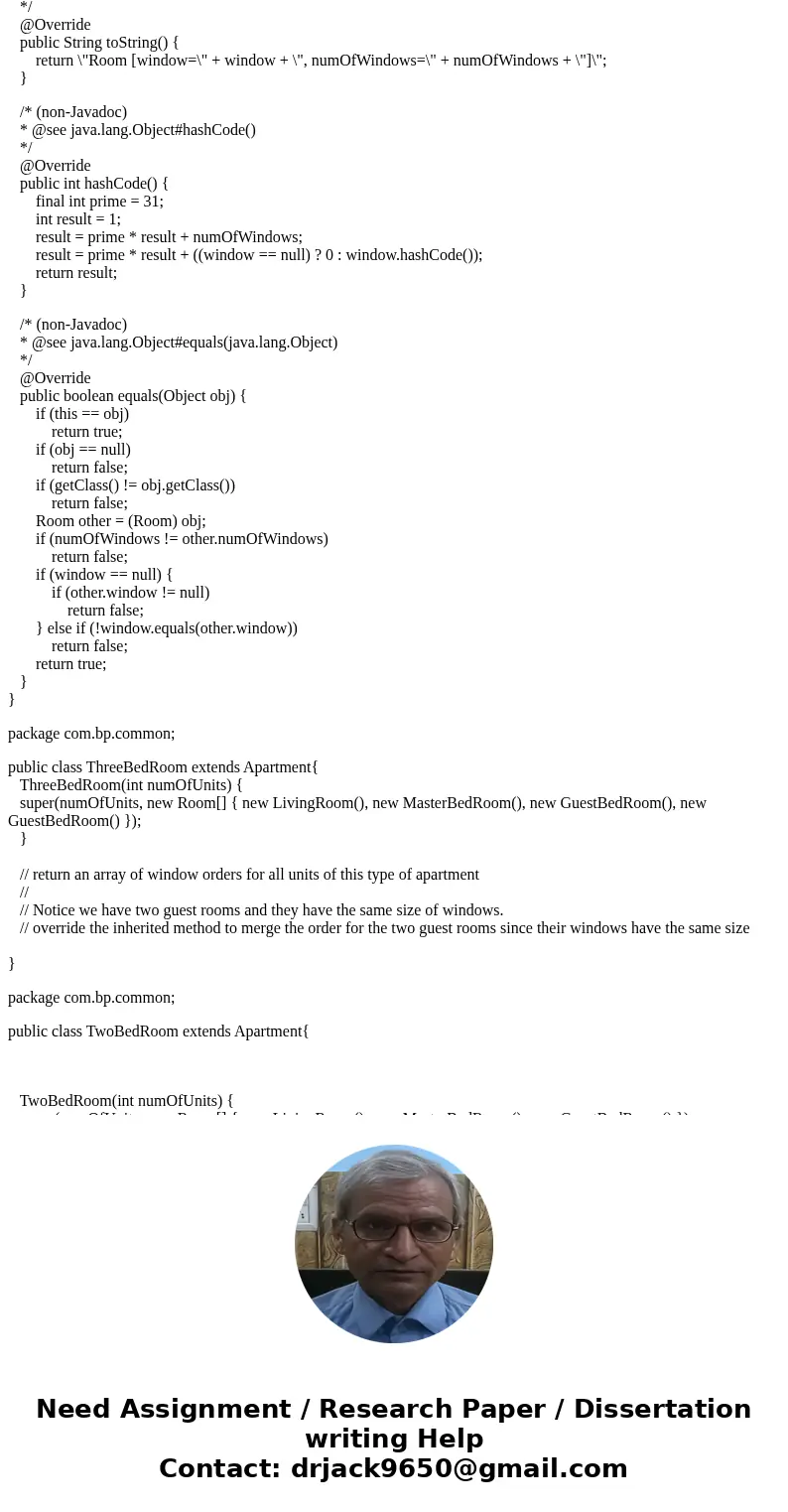 Templates Hwk6.java package hwk6; public class Hwk6 { public static void main(String[] args) { Apartment[] apartments = { new OneBedroom(20), new TwoBedroom(15)