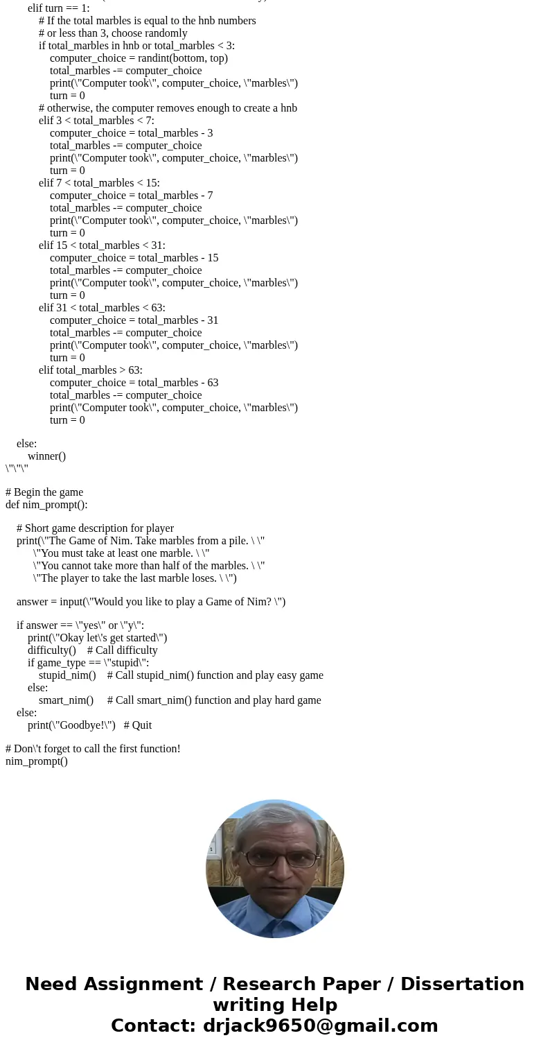 The game of Nim. This is a well-known game with a number of variants. The following variant has an interesting winning strategy. Two players alternately take m  The game of Nim. This is a well-known game with a number of variants. The following variant has an interesting winning strategy. Two players alternately take m