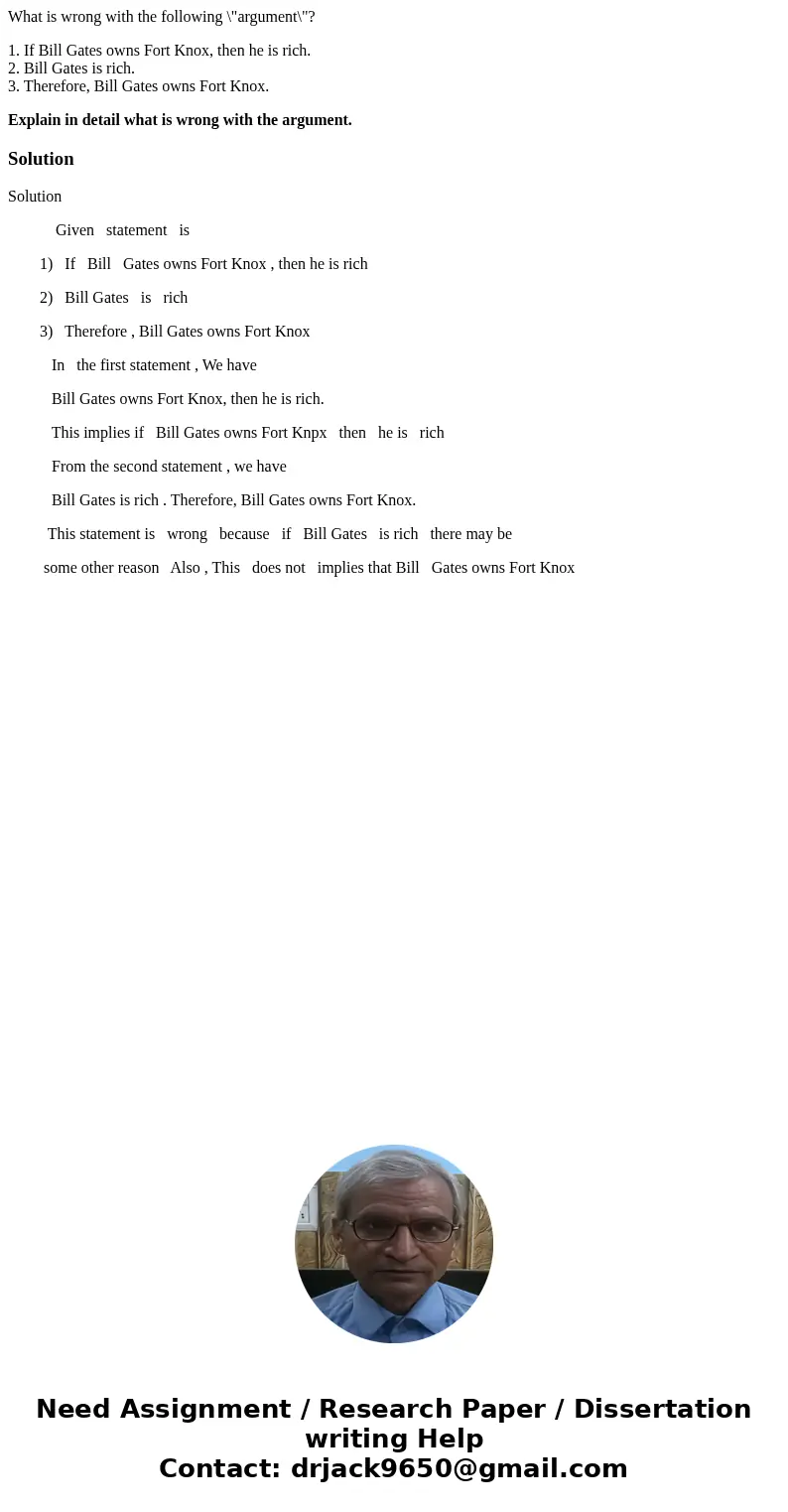 What is wrong with the following \