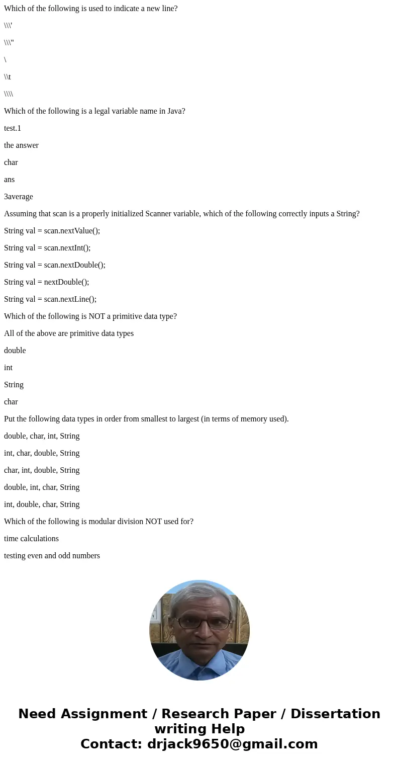 Which of the following is used to indicate a new line? \\\' \\\ Which of the following is used to indicate a new line? \\\' \\\