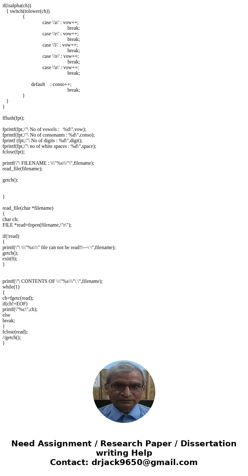 write a program that reads a text file, specified by the user, line by line. The program will count blanks, digits, vowels, and consonants. USE FOR LOOPS AND ST write a program that reads a text file, specified by the user, line by line. The program will count blanks, digits, vowels, and consonants. USE FOR LOOPS AND ST