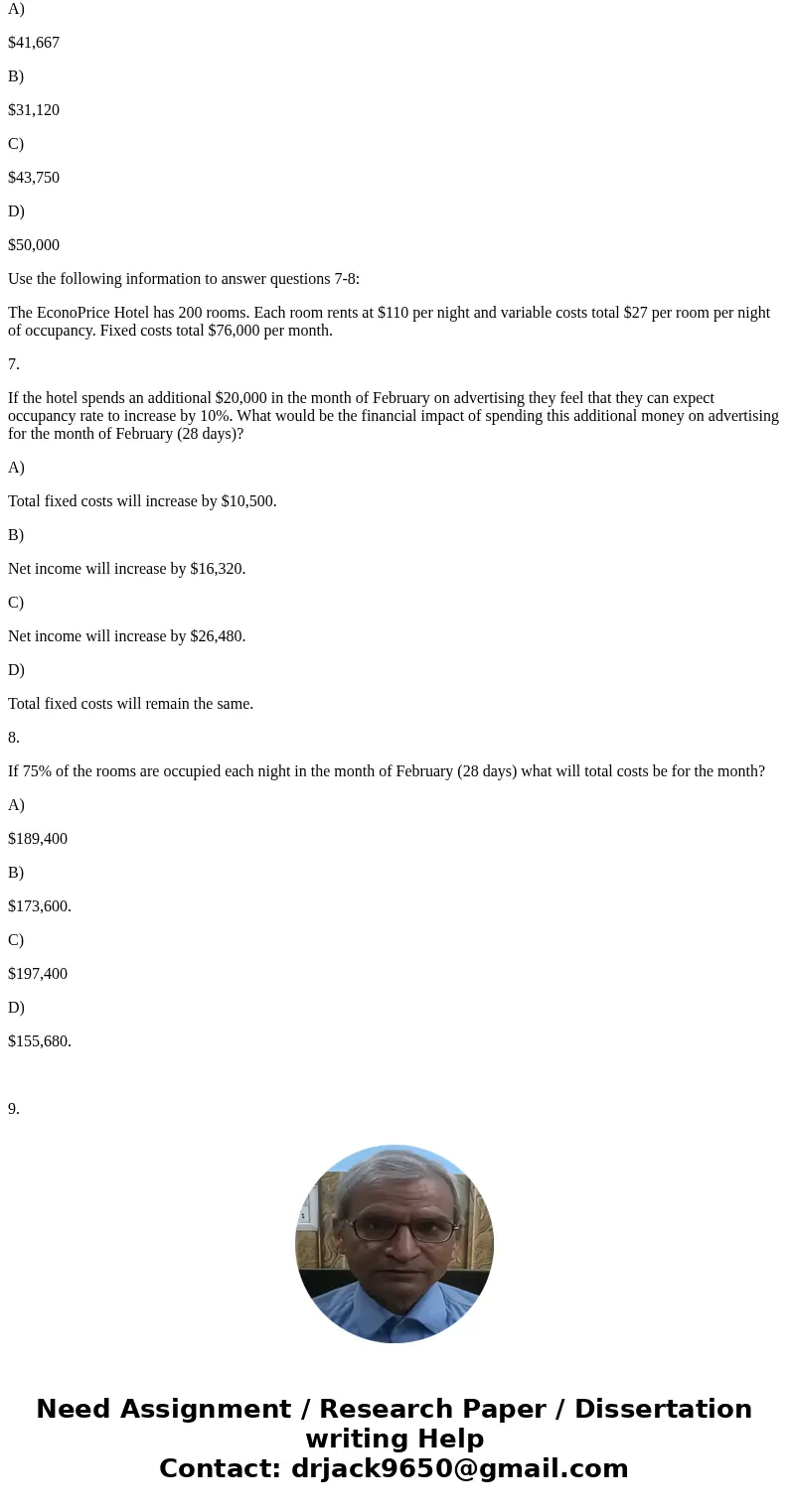 1. Amanda Deleon, a college student is contemplating the following options for her 3-month summer break: (1) Take a summer course which will cost $800 and work 