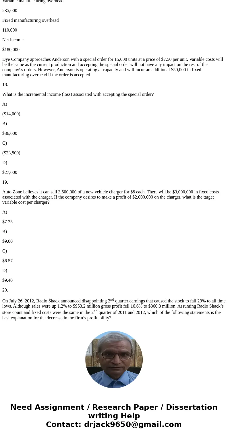 1. Amanda Deleon, a college student is contemplating the following options for her 3-month summer break: (1) Take a summer course which will cost $800 and work 
