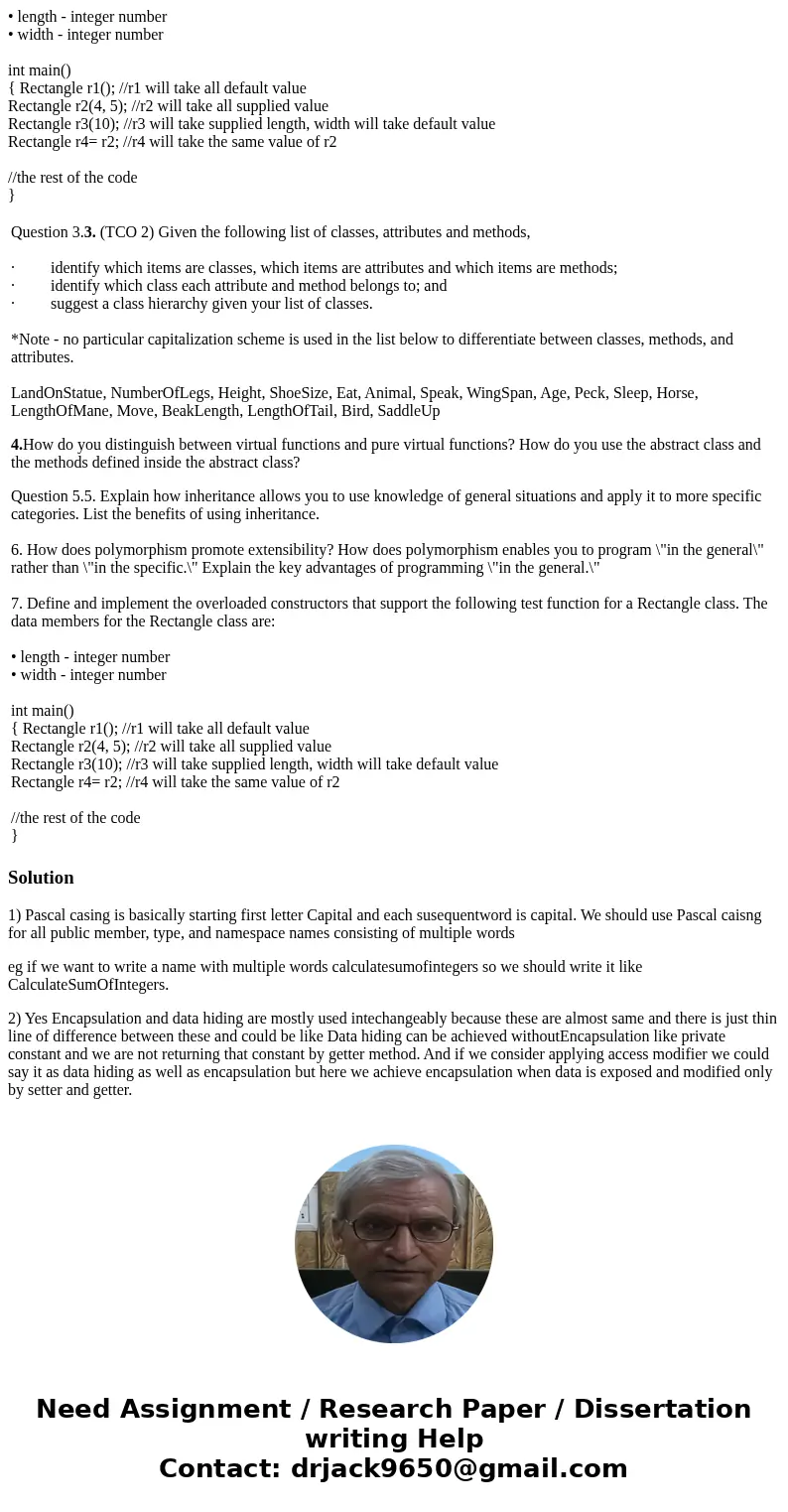 1. Briefly describe which elements of a class use the Pascal case, and what are the best practices regarding the naming of these elements. 2.Sometimes the terms 1. Briefly describe which elements of a class use the Pascal case, and what are the best practices regarding the naming of these elements. 2.Sometimes the terms