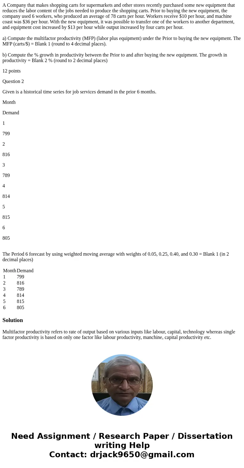 A Company that makes shopping carts for supermarkets and other stores recently purchased some new equipment that reduces the labor content of the jobs needed to A Company that makes shopping carts for supermarkets and other stores recently purchased some new equipment that reduces the labor content of the jobs needed to