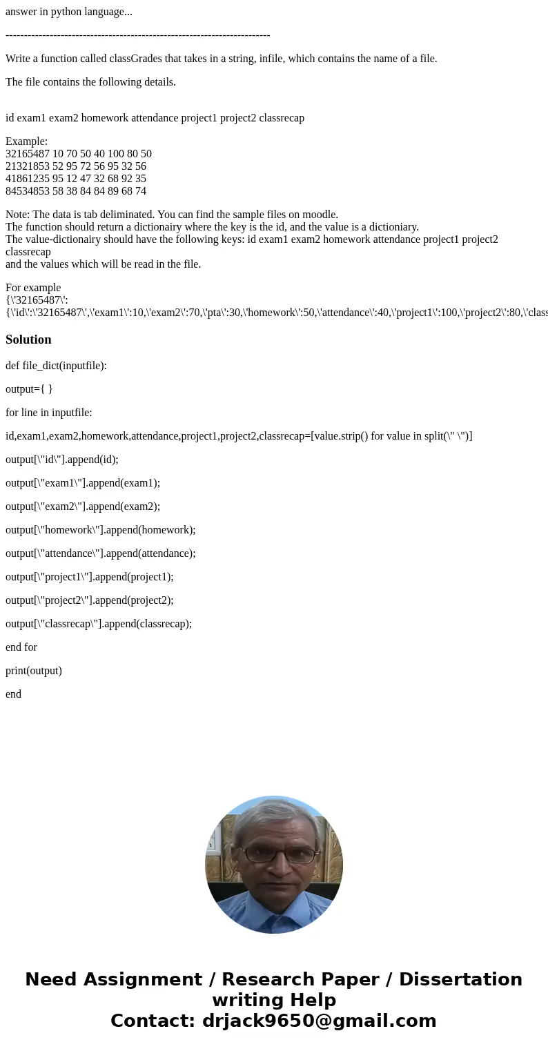 answer in python language... ------------------------------------------------------------------------ Write a function called classGrades that takes in a string answer in python language... ------------------------------------------------------------------------ Write a function called classGrades that takes in a string