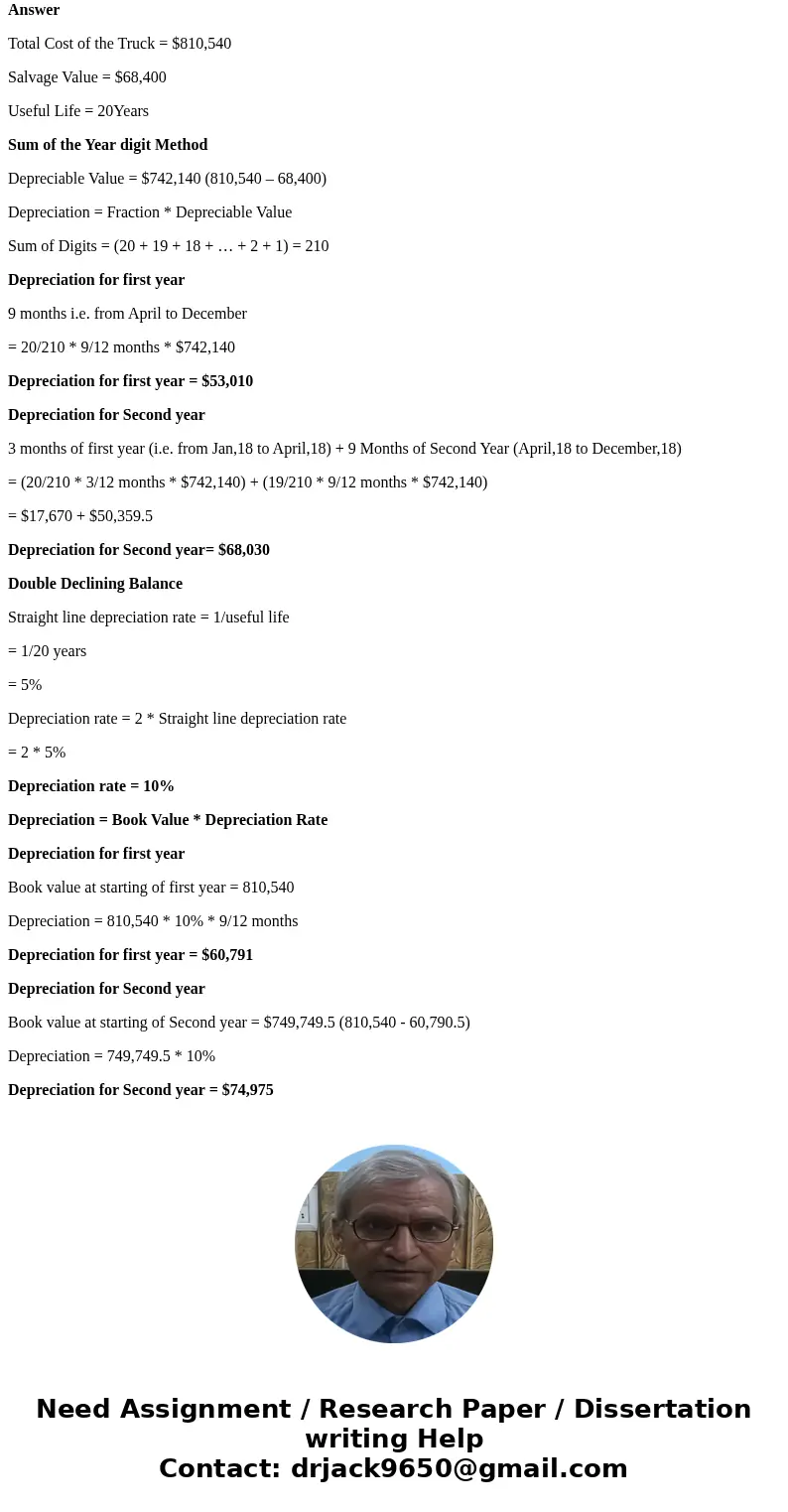 Ayayai Company purchased a new plant asset on April 1, 2017, at a cost of $810,540. It was estimated to have a service life of 20 years and a salvage value of $ Ayayai Company purchased a new plant asset on April 1, 2017, at a cost of $810,540. It was estimated to have a service life of 20 years and a salvage value of $