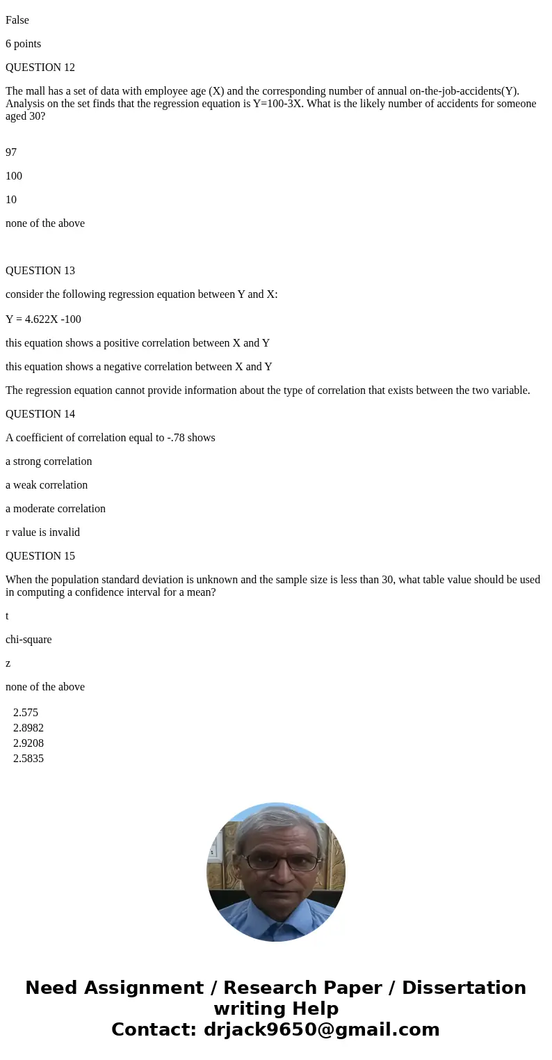 Business statics class QUESTION 1 A data set of size n=17 and an alpha =.01 is given. You are asked to determine its CIE. The critical value will be: 2.575 2.89 Business statics class QUESTION 1 A data set of size n=17 and an alpha =.01 is given. You are asked to determine its CIE. The critical value will be: 2.575 2.89