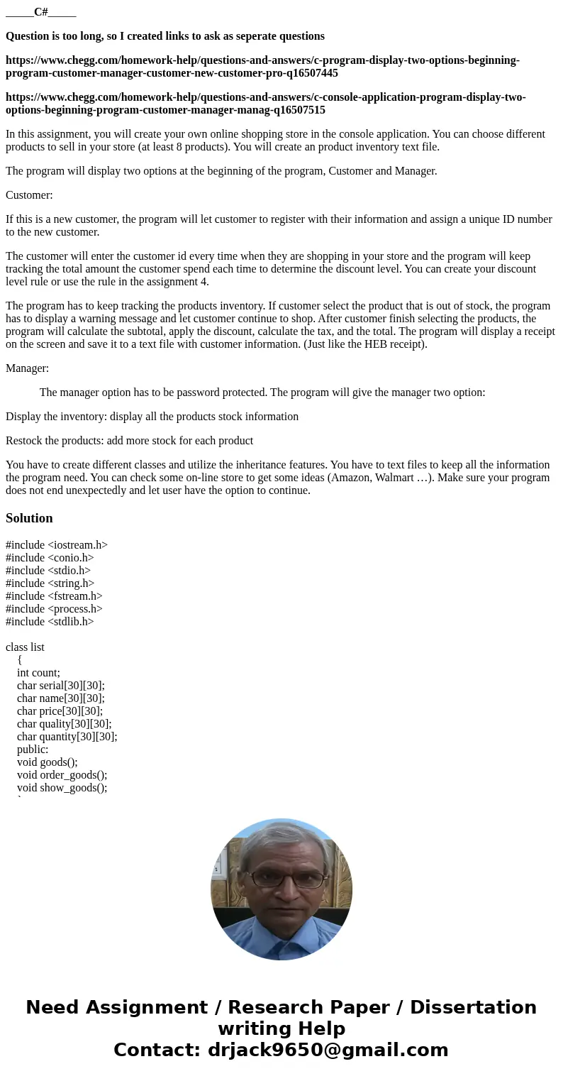 _____C#_____ Question is too long, so I created links to ask as seperate questions https://www.chegg.com/homework-help/questions-and-answers/c-program-display-t