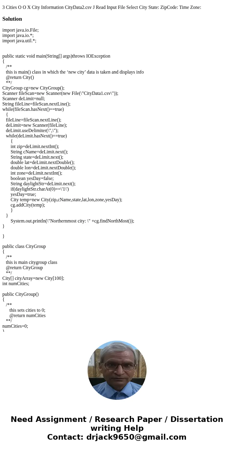 City GUI Write a Java GUI program which reads data about US cities. The data file is different, but is in the same format as in Lab #01. The GUI provides a comb City GUI Write a Java GUI program which reads data about US cities. The data file is different, but is in the same format as in Lab #01. The GUI provides a comb