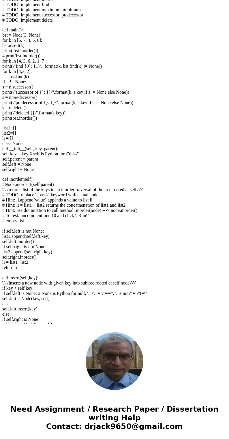 Complete the implementation of the binary search tree started in class. You know you are done when the main function runs correctly with all commented lines unc Complete the implementation of the binary search tree started in class. You know you are done when the main function runs correctly with all commented lines unc